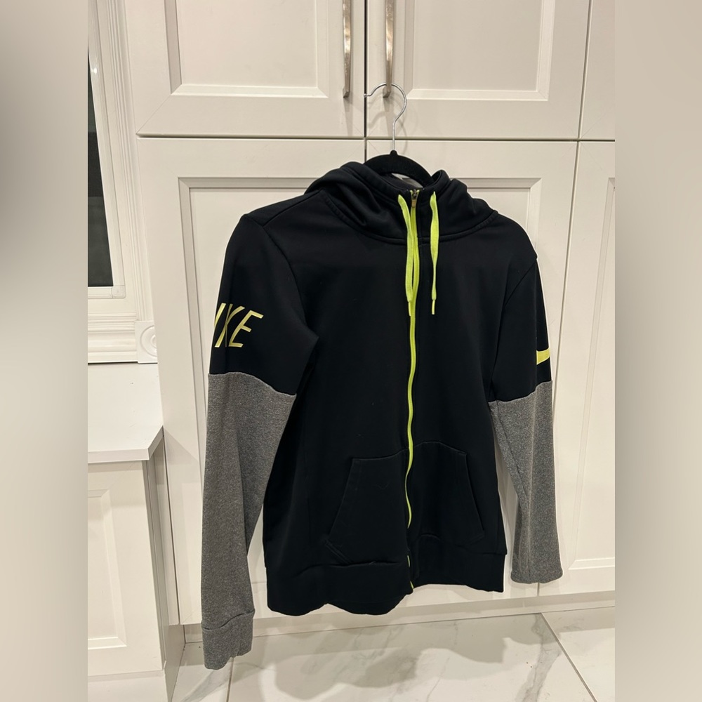 NIKE Lime Green/Black and Grey Hoodie for sale, XS